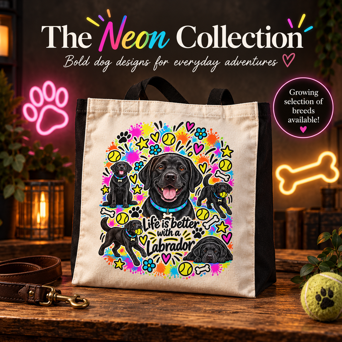 The Neon Collection Tote Bag