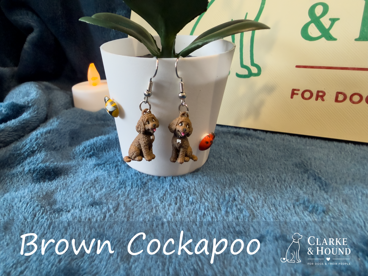 Cockapoo Dog Earrings | Lightweight Dog Lover Earrings | Clarke & Hound