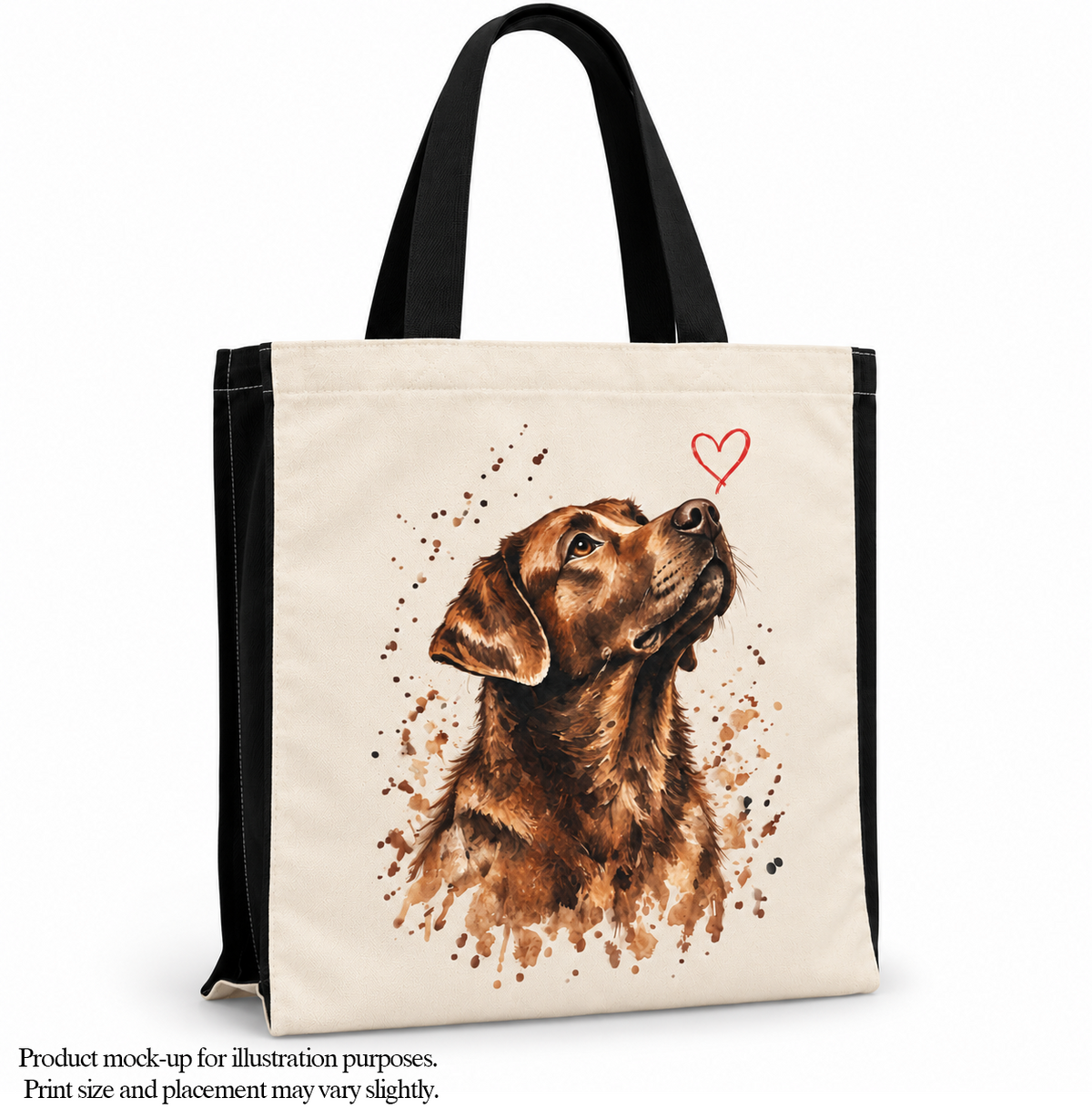 Labrador Watercolour Tote Bag – Dog Lover Cotton Shopper