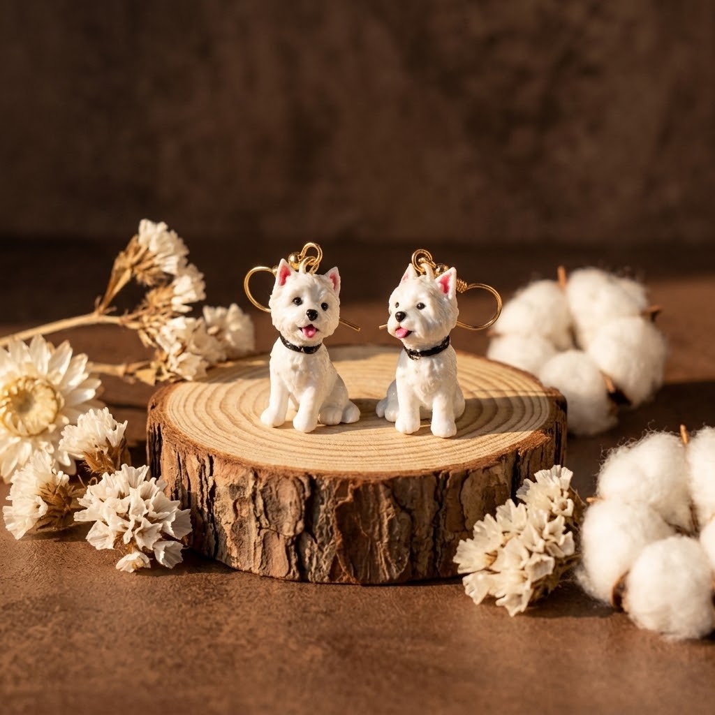 Westie Dog Earrings | Lightweight Dog Lover Earrings | Clarke & Hound.