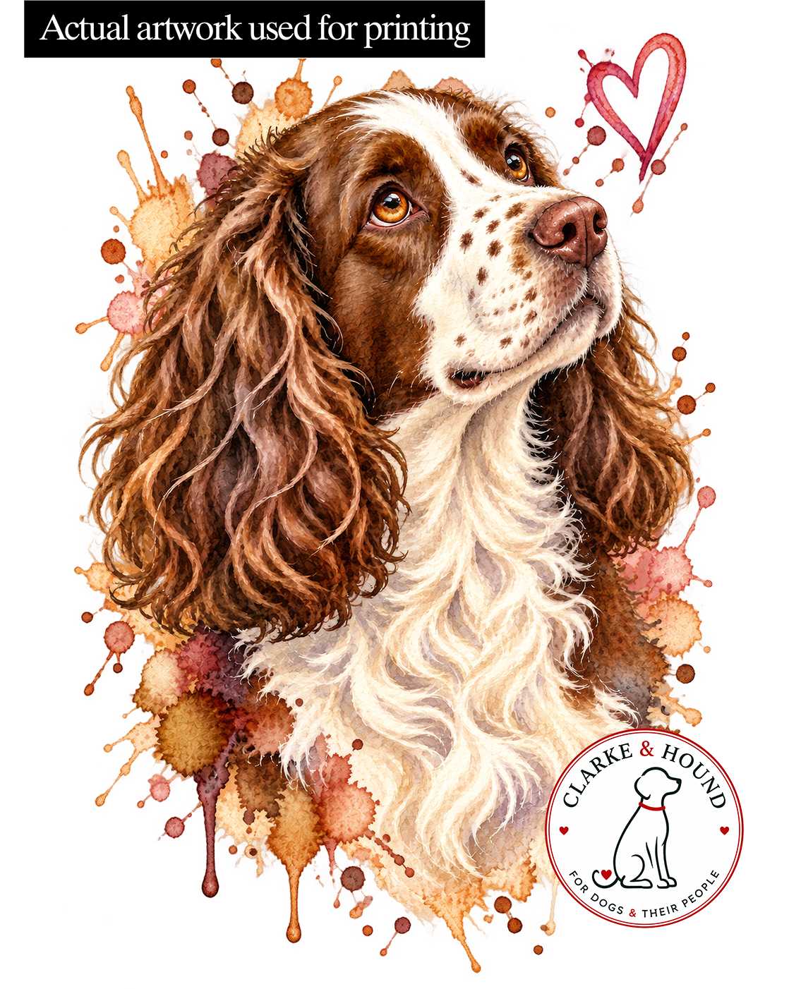 Springer Spaniel Watercolour Tote Bag – Dog Lover Cotton Shopper