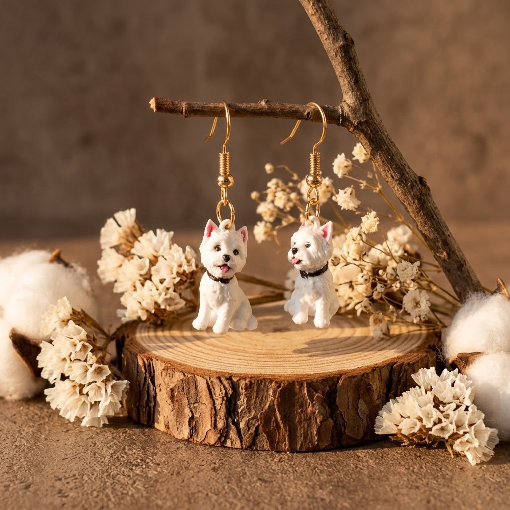 Westie Dog Earrings | Lightweight Dog Lover Earrings | Clarke & Hound.