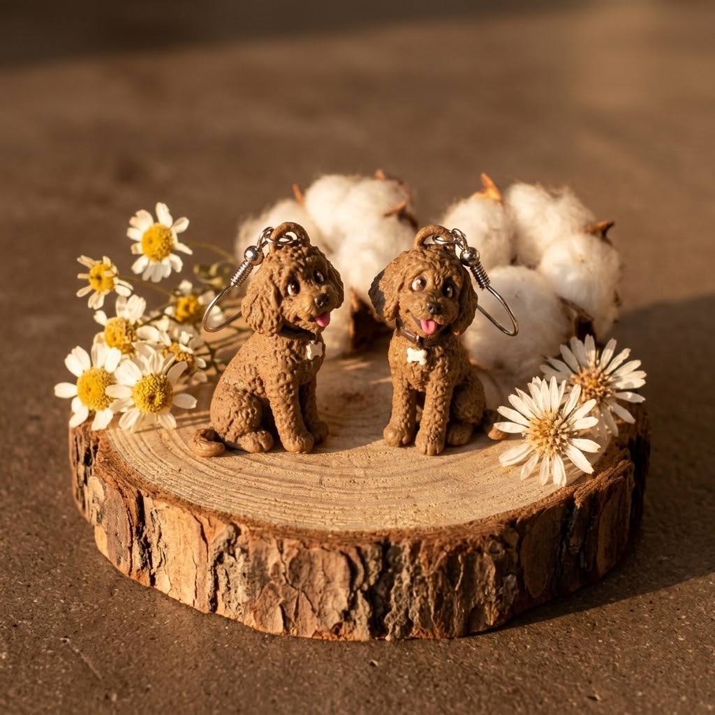 Cockapoo Dog Earrings | Lightweight Dog Lover Earrings | Clarke & Hound