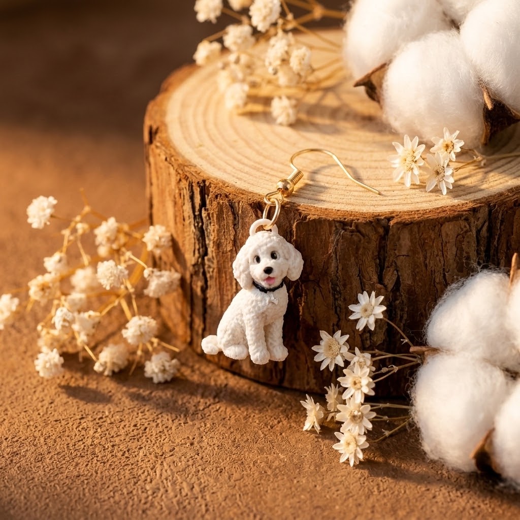 Cockapoo Dog Earrings | Lightweight Dog Lover Earrings | Clarke & Hound