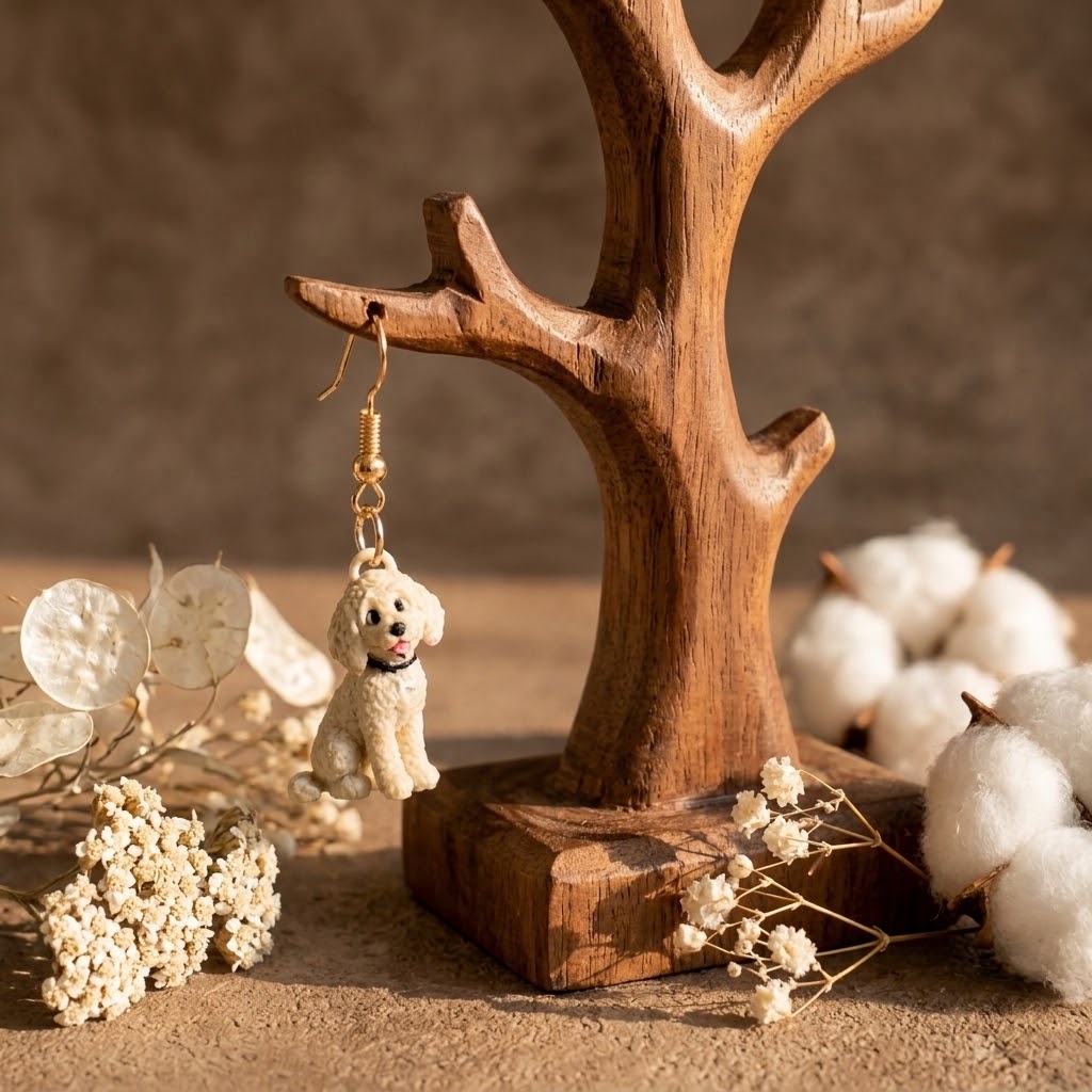 Cockapoo Dog Earrings | Lightweight Dog Lover Earrings | Clarke & Hound